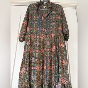 PAANI Boho Tiered Maxi Dress Size Small Gorgeous Dress